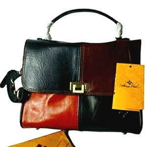 Patricia Nash Yoeky Top Handle Crossbody Leather British Veg Tan Colorbl…